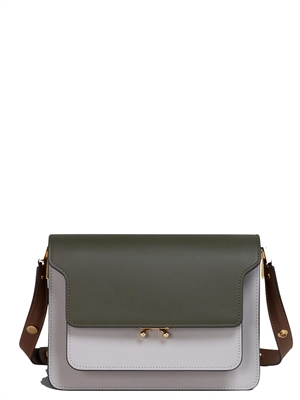 MARNI Medium Trunk Bag, Green/Grey/Brown